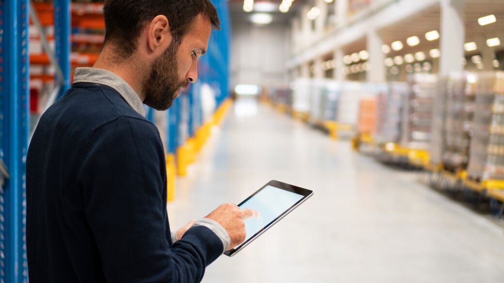 Person Using Bistrack on Tablet